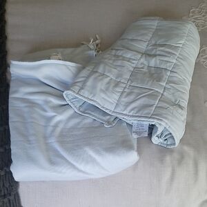 CVS Health Weighted Light Blue Quilted Blanket